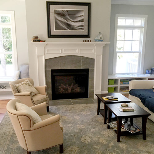 Custom Window Seat and Mantel Installation Wilmington NC