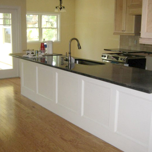 Kitchen island inside Wilmington NC home remodel